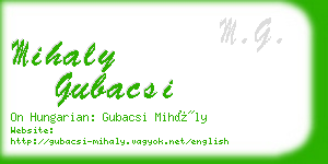 mihaly gubacsi business card